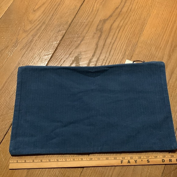 West Elm Corduroy Grey/Blue lumbar pillowcase Brand New With Tags - Picture 6 of 8